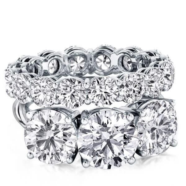 Three Stone Engagement Rings Set