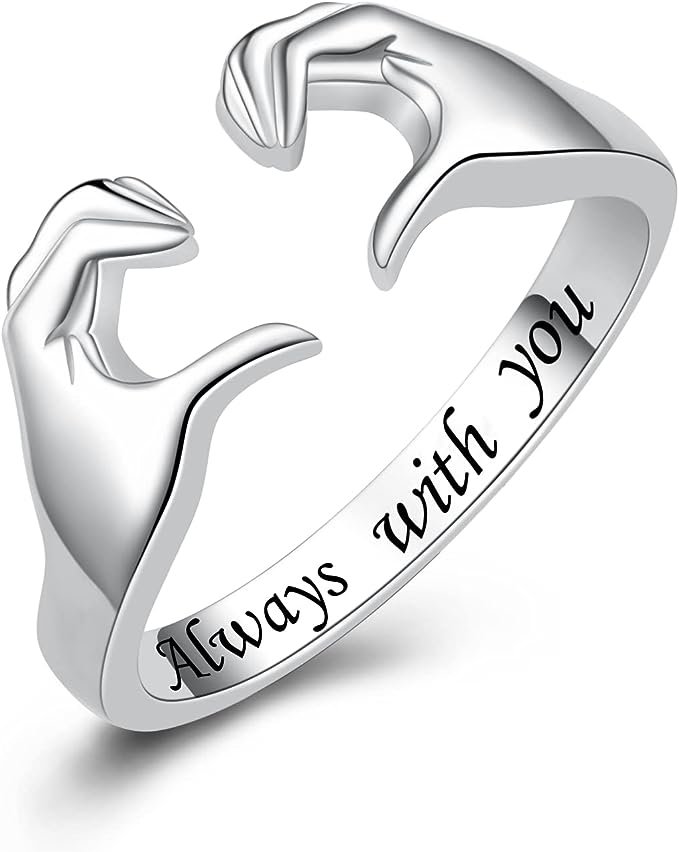 Hug Rings for Women Sterling Silver Love Ring