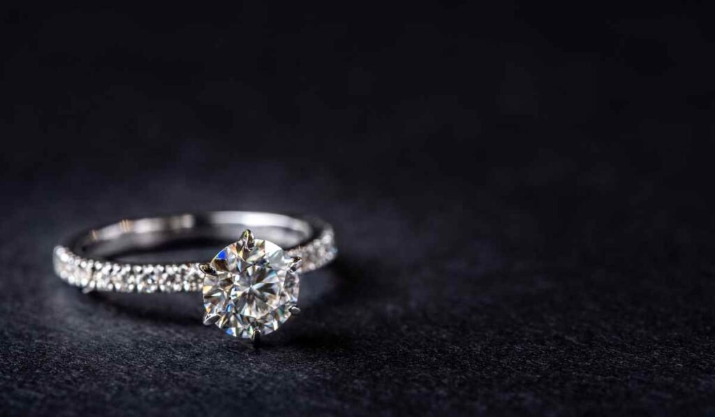 salt and pepper engagement ring