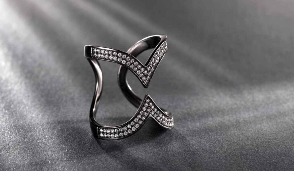 rhodium plated ring