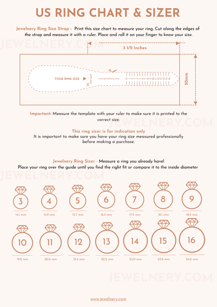 Mens Ring Size Chart Printable Free Download 2024 Jewelnery 6058