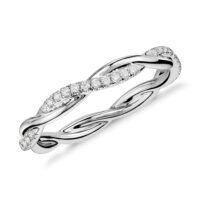 Petite Twist Diamond Eternity Ring in 14k White Gold (1/5 ct. tw.)