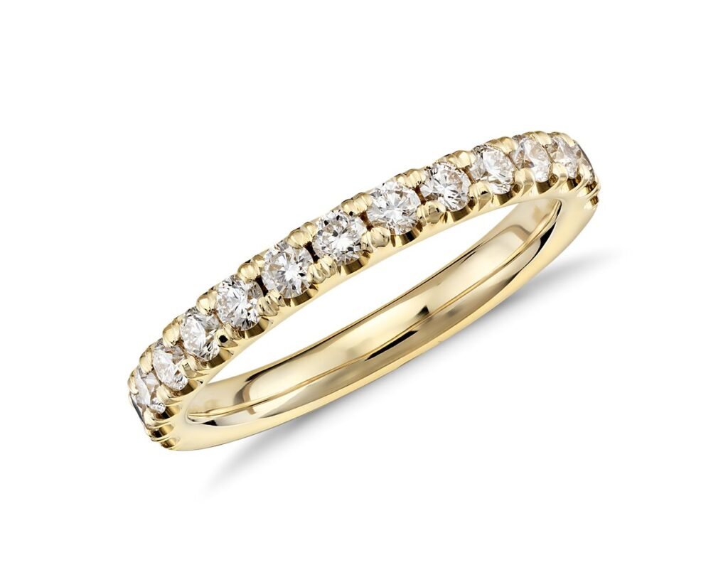 Scalloped Pavé Diamond Ring in 18k Yellow Gold (1/2 ct. tw.)