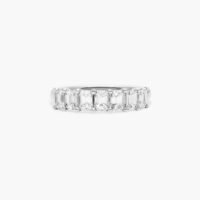 14K White Gold Seven Stone Emerald Cut Diamond Ring (1.00 CTW - H-I / SI1-SI2)